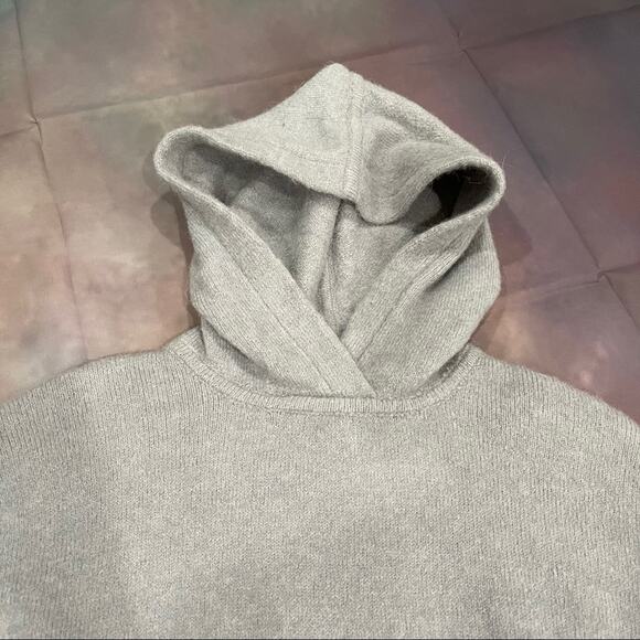 Magaschoni Wool Blend Hoodie Sweatshirt Size M in Light Gray - Picture 4 of 6
